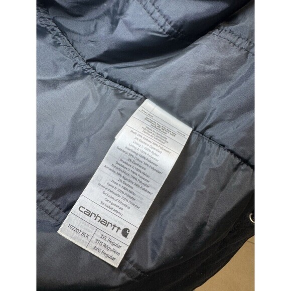 Carhartt Cryder Full Swing Canvas Jacket Hooded Grey Men’s 3 XL - Picture 15 of 16